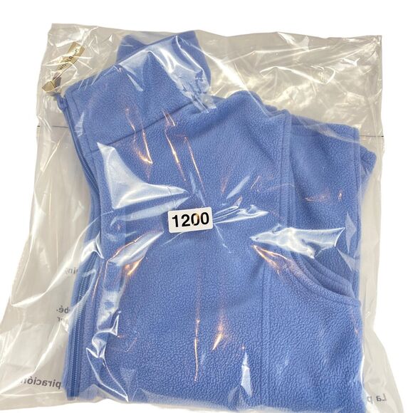 Woolrich Vest Women's Sleeveless Mock Neck Fleece Medium Blue - Picture 12 of 12